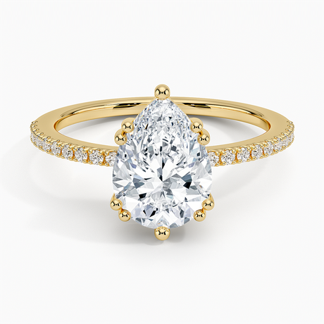 18K Yellow Gold Luxe Kalina Hidden Halo Diamond Ring
