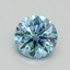 0.74 Ct. Fancy Vivid Blue Round Lab Grown Diamond