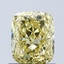 1.08 Ct. Fancy Vivid Yellow Cushion Lab Grown Diamond