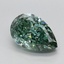 1.74 Ct. Fancy Vivid Green Pear Lab Grown Diamond