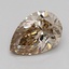 0.72 Ct. Light Gray Brown Pear Lab Grown Diamond