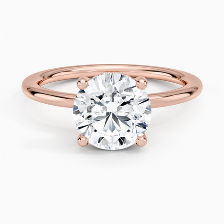 14K Rose Gold Gwen Perfect Fit Hidden Halo Diamond Ring