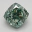 3.59 Ct. Fancy Vivid Green Cushion Lab Grown Diamond