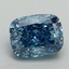 2.10 Ct. Fancy Vivid Blue Cushion Lab Grown Diamond