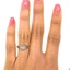The Celestine Ring, smallzoomed in top view on a hand