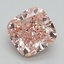 4.03 Ct. Fancy Vivid Pink Cushion Lab Grown Diamond