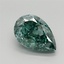 1.78 Ct. Fancy Vivid Bluish Green Pear Lab Grown Diamond