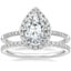 18K White Gold Cambria Diamond Ring with Luxe Ballad Diamond Ring (1/4 ct. tw.)
