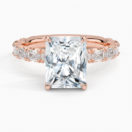 14K Rose Gold Nathalie Emerald-Cut Diamond Ring (3/4 ct. tw.)
