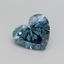 1.01 Ct. Fancy Vivid Greenish Blue Heart Lab Grown Diamond