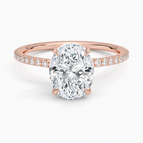 14K Rose Gold Entwined Diamond Ring