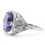 The Basia Ring, smalltop view on a hand