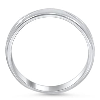 Custom Wave Pattern Comfort Fit Ring