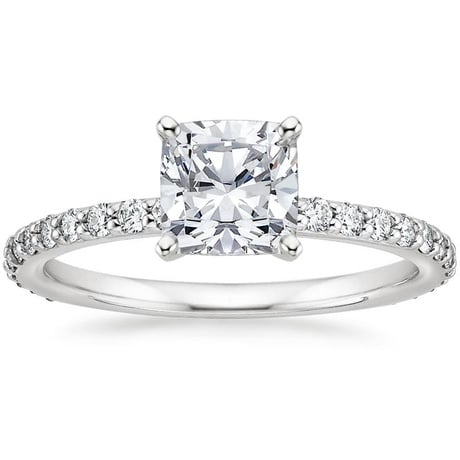 18K White Gold Luxe Petite Shared Prong Diamond Bridal Set (3/4 ct. tw.)