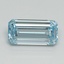 1.01 Ct. Fancy Intense Blue Emerald Lab Grown Diamond