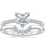 Platinum Petite Viviana Diamond Ring (1/6 ct. tw.) with Lunette Diamond Ring