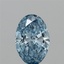 1.44 Ct. Fancy Vivid  Blue Oval Lab Grown Diamond