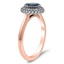Pave Two Tone Halo Sapphire and Diamond Ring, smallview