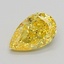 2.05 Ct. Fancy Vivid  Yellow Pear Lab Grown Diamond
