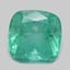 6.9mm  Green  Cushion   Emerald
