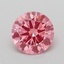 0.9 Ct. Fancy Vivid Pink Round Lab Grown Diamond