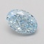 0.91 Ct. Fancy Vivid Blue Oval Lab Grown Diamond