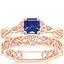 14K Rose Gold Entwined Celtic Love Knot Ring with Celtic Knot Diamond Ring