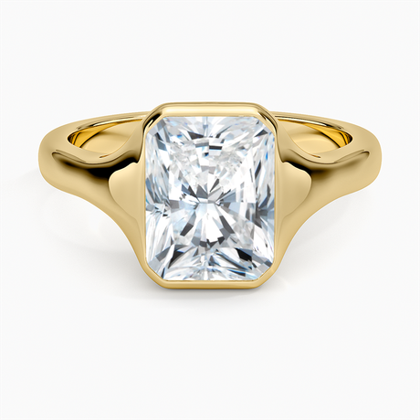 Bezel Solitaire Signet Ring