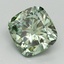 2.21 Ct. Fancy Vivid Green Cushion Lab Grown Diamond