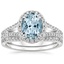 18KW Aquamarine Fortuna Diamond Bridal Set (2/3 ct. tw.), smalltop view