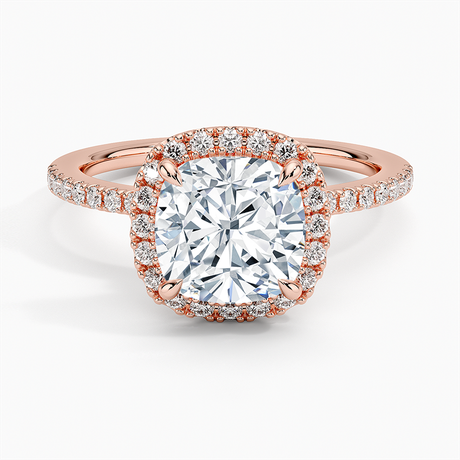 14K Rose Gold Waverly Hidden Halo Diamond Ring