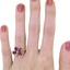 The Yessenia Ring, smallzoomed in top view on a hand