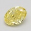 0.73 Ct. Fancy Vivid Yellow Oval Diamond