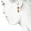 The Thelma Earrings, smalltop view on a hand