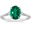 18K White Gold Trillion Cut Three Stone Diamond Ring, smalltop view