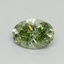 0.50 Ct. Fancy Vivid Green Oval Lab Grown Diamond