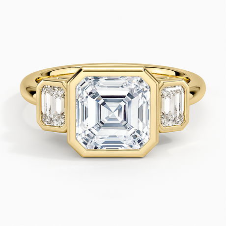 Rhiannon Bezel Three Stone Diamond Ring