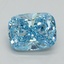 1.79 Ct. Fancy Vivid Blue Cushion Lab Grown Diamond