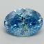 2.08 Ct. Fancy Vivid Blue Oval Lab Grown Diamond