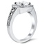 Milgrain Halo with Side Stones, smallside view