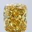 3.03 Ct. Fancy Vivid Yellow Cushion Lab Grown Diamond
