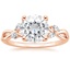 14K Rose Gold Willow Diamond Ring (1/8 ct. tw.), smalltop view