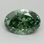 3.00 Ct. Fancy Vivid Green Oval Lab Grown Diamond