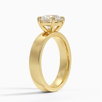 Peyton 4mm Solitaire with 2ct Round Certified Lab Diamond in 18K Yellow Gold