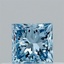 0.35 Ct. Fancy Vivid  Blue Princess Lab Grown Diamond