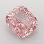 3.53 Ct. Fancy Vivid  Pink Cushion Lab Grown Diamond