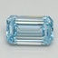1.04 Ct. Fancy Intense Blue Emerald Lab Grown Diamond