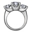 Three Stone Floral Basket Ring, smallside view