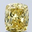 2.04 Ct. Fancy Vivid Yellow Cushion Lab Grown Diamond