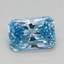 0.76 Ct. Fancy Vivid Blue Radiant Lab Grown Diamond